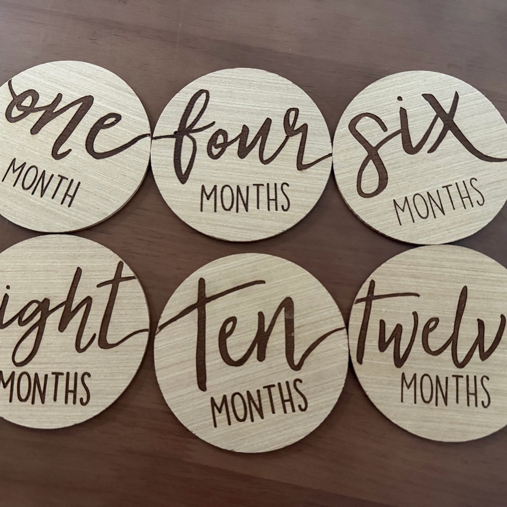 Wooden Milestone Discs Set